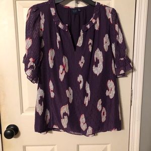Kaari Blue blouse eggplant in color